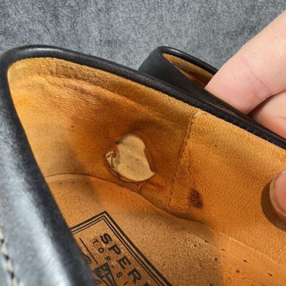 Sperry Gold Cup‎ Mens Penny Loafer Shoes Size 13 Black Leather Slip On - Picture 9 of 10